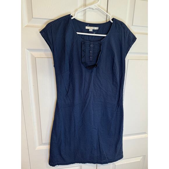 Boden Anthropologie Navy Blue Midi Women’s Dress Crochet Button - Picture 1 of 6